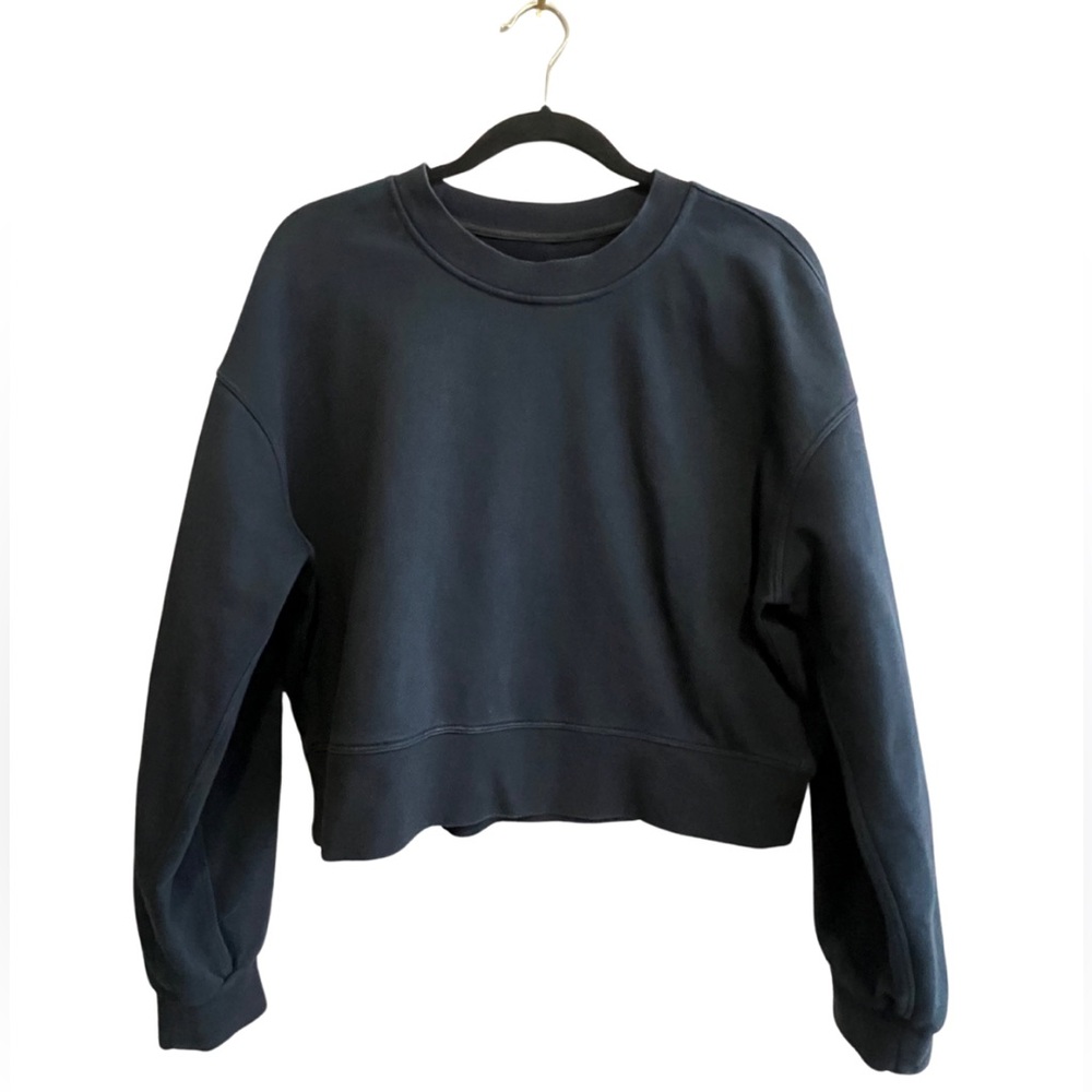 LULULEMON | Perfectly Oversized Cropped Crew (6) - navy